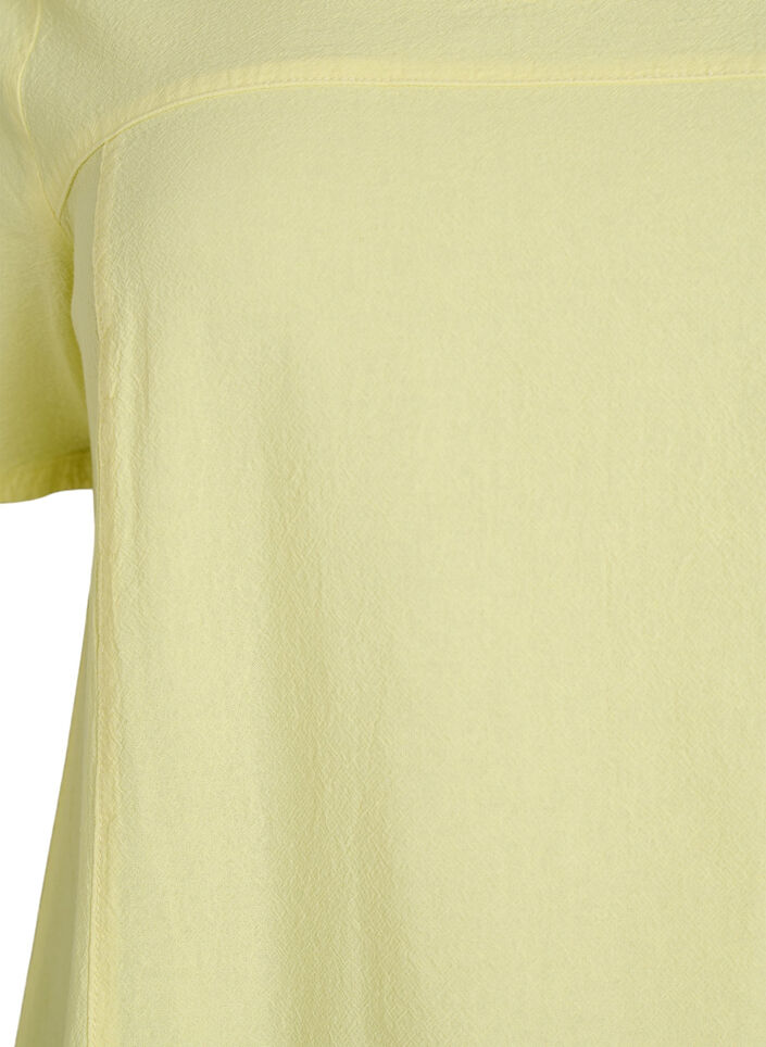 Kurzarm Kleid aus Baumwolle, Gelb, Packshot image number 2