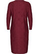 Midikleid mit gewellter Struktur und langen &Auml;rmeln, Rot, Packshot image number 1