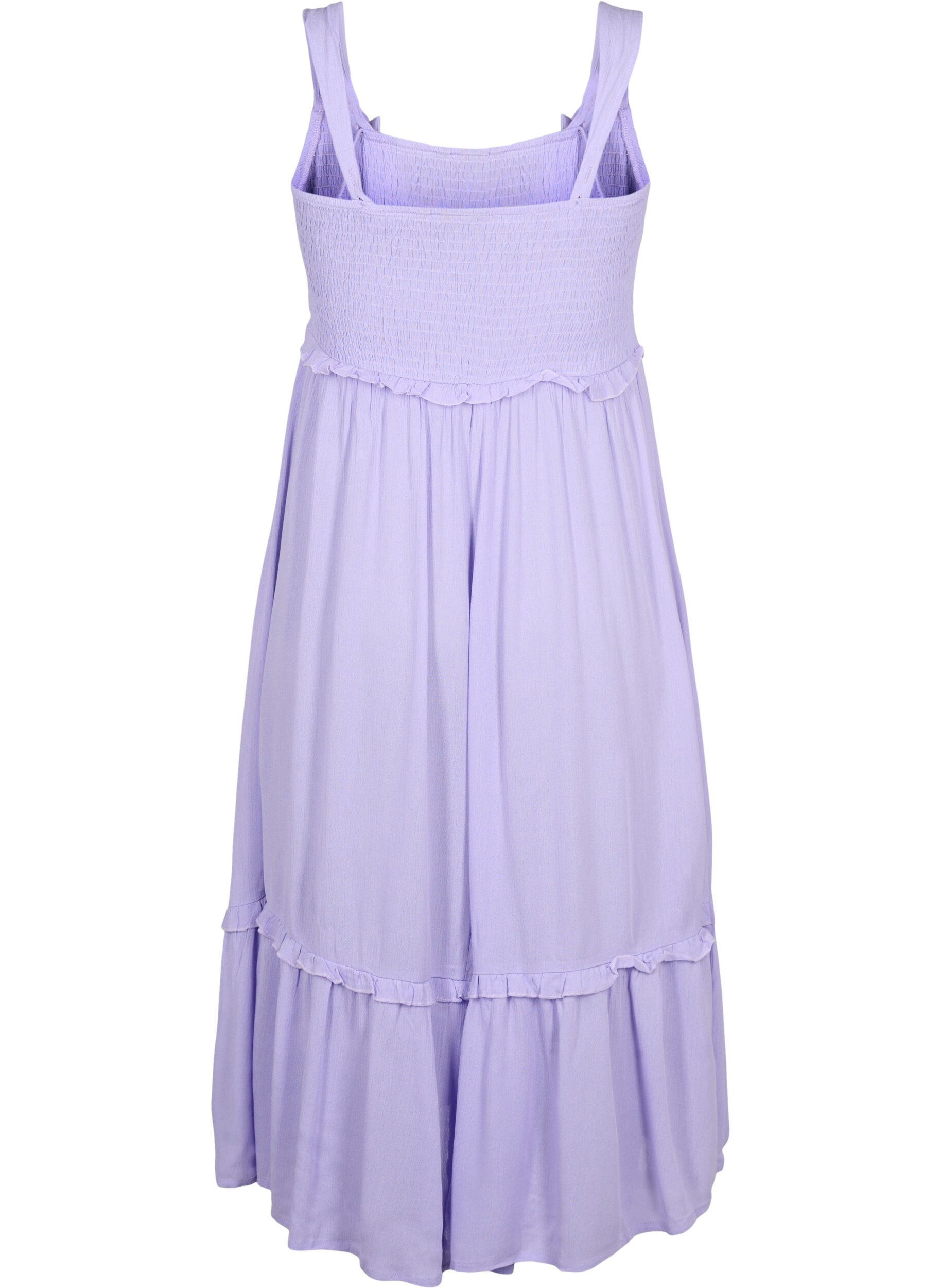 Zizzi Midikleid aus Viskose mit Smok, Lavender, Packshot image number 1