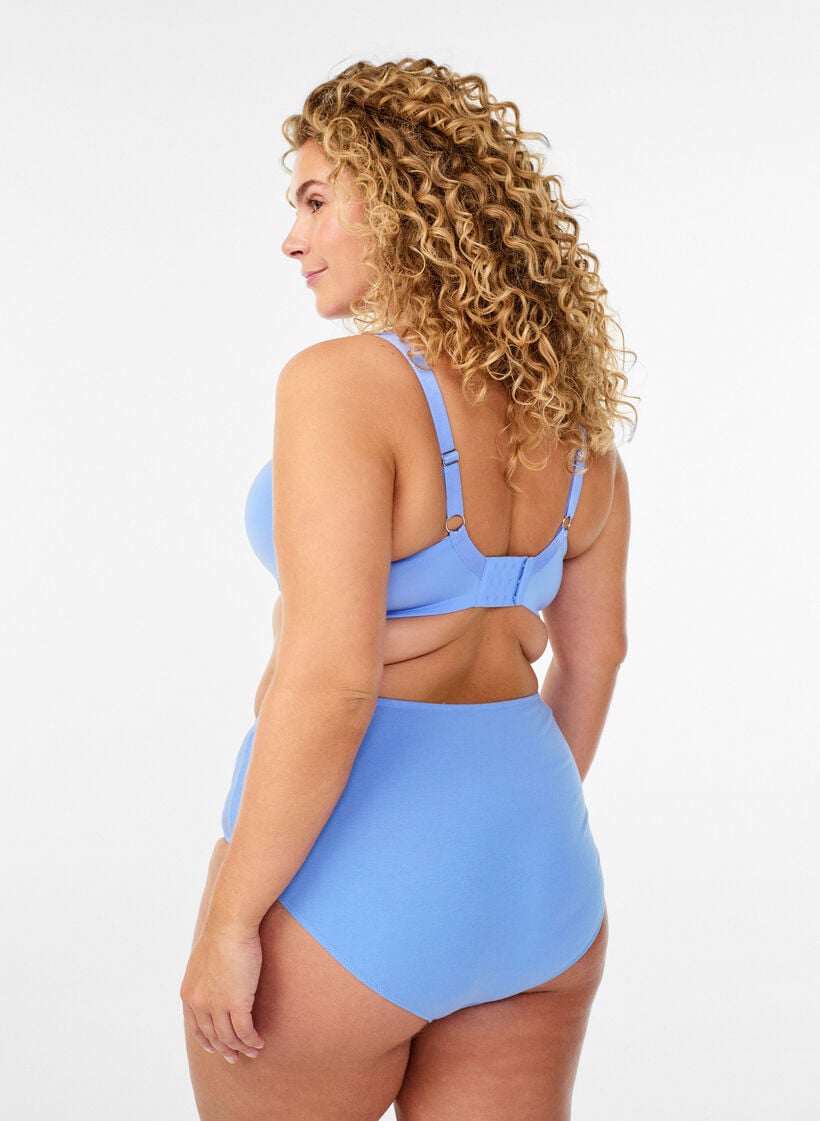 Slip aus Baumwolle mit Spitzeneins&auml;tzen, Blau, Model image number 1