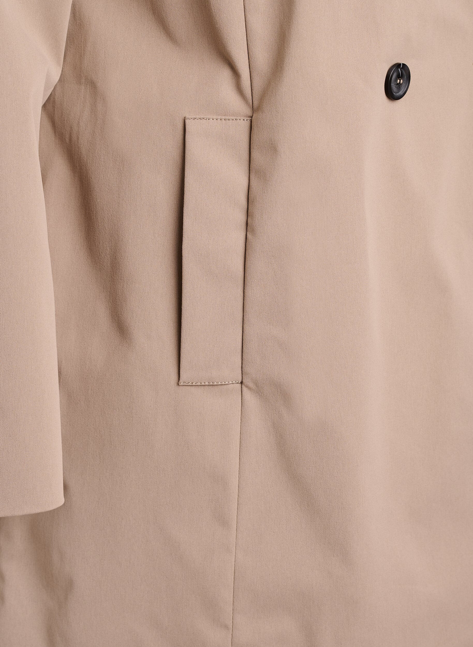 Zizzi Fr&uuml;hlingsjacke aus wasserabweisendem Material mit A-Linie, Grau, Packshot image number 3