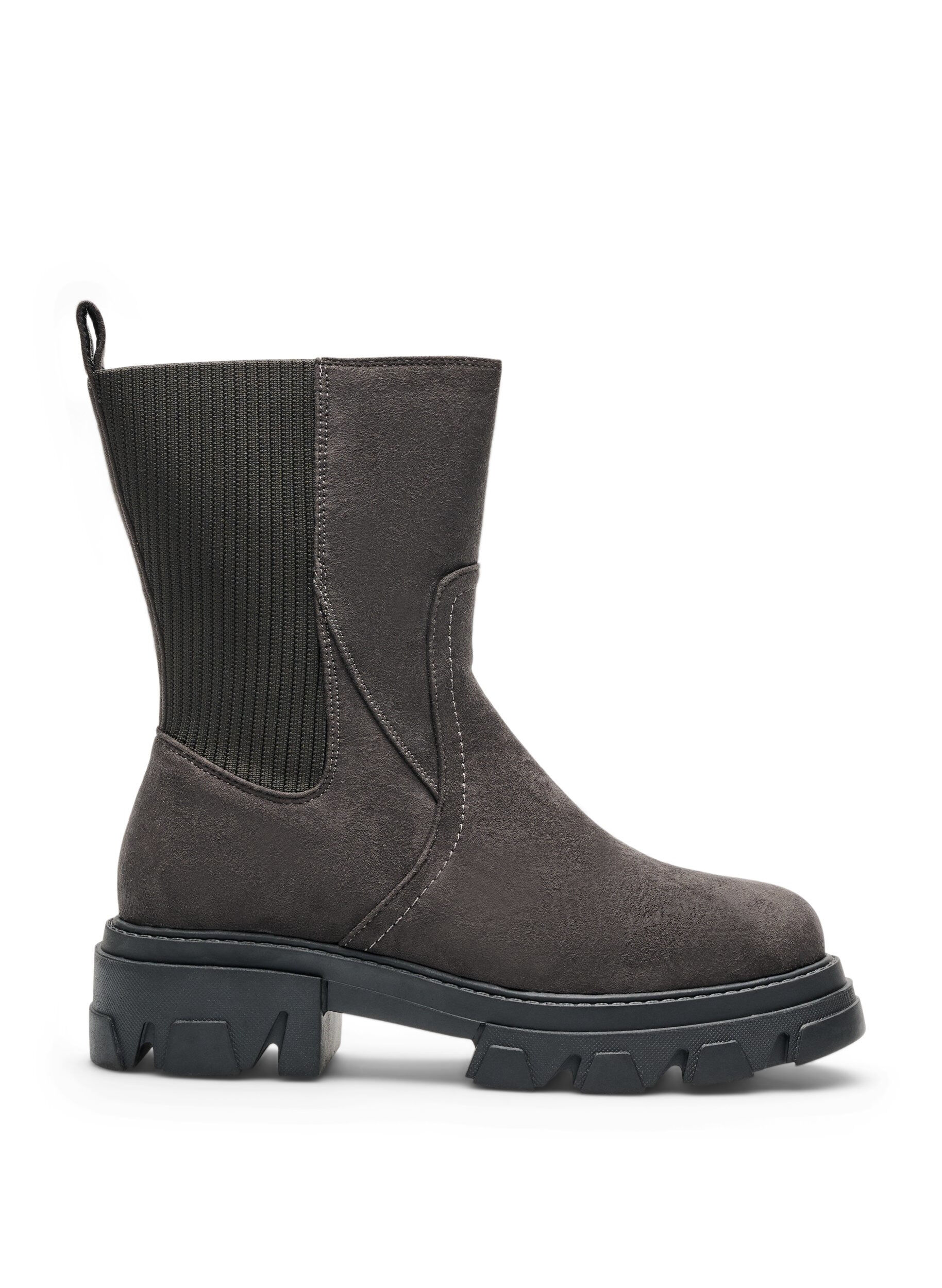 ZizziChunky-Stiefel aus Kunstwildleder, Braun, Packshot image number 0