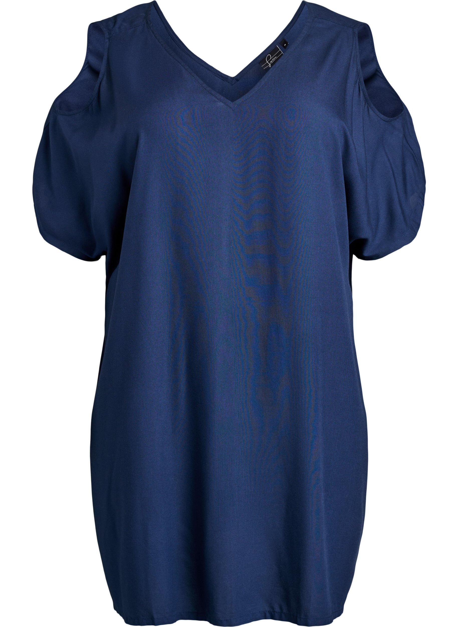 Strandkleid aus Viskose mit Schulterdetail