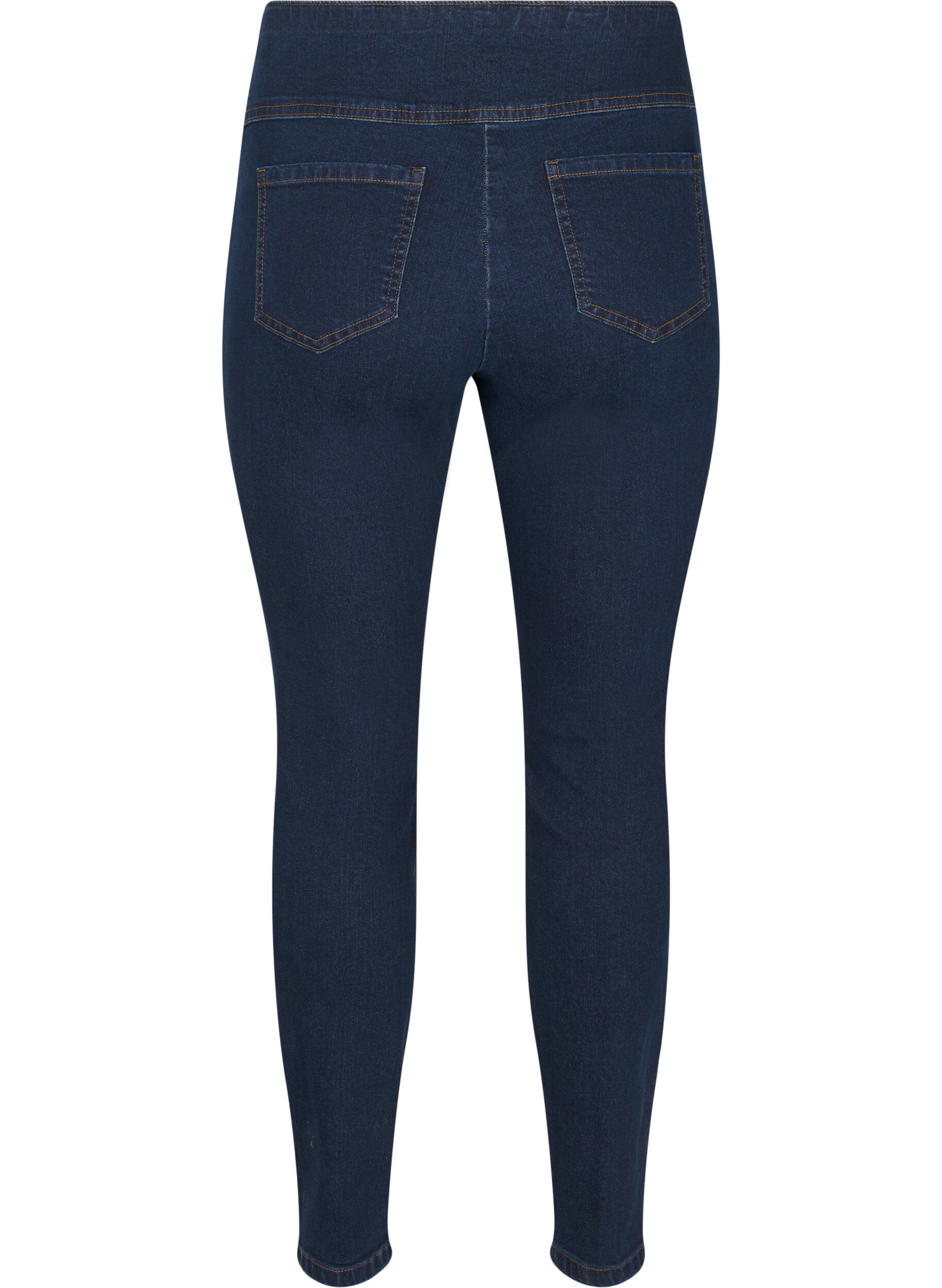 Zizzi Dehnbare Jeggings mit hoher Taille, Dark Blue, Packshot image number 1