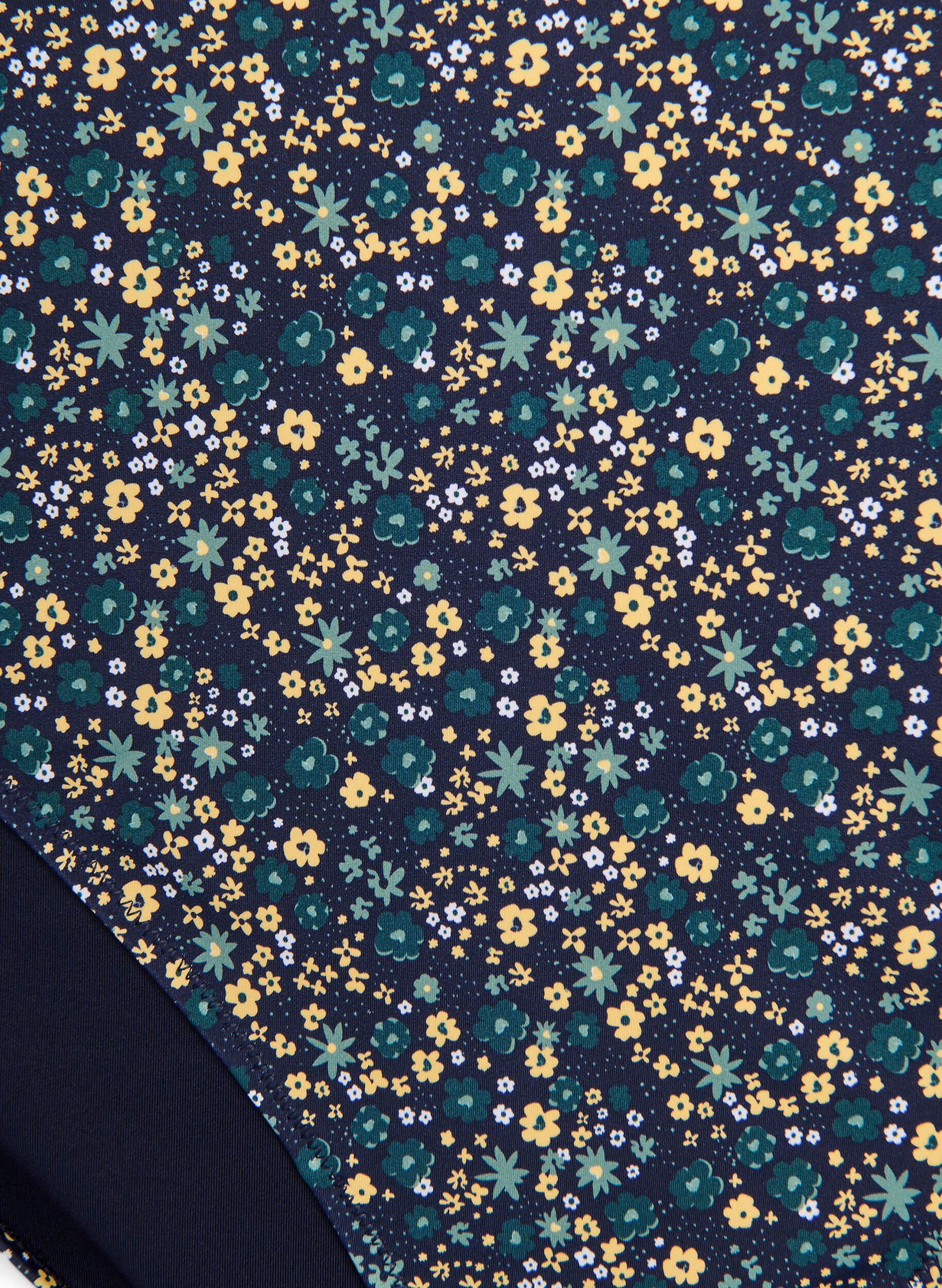 Zizzi Bikini-Slip mit Print und hoher Taille, Gr&uuml;n, Packshot image number 2