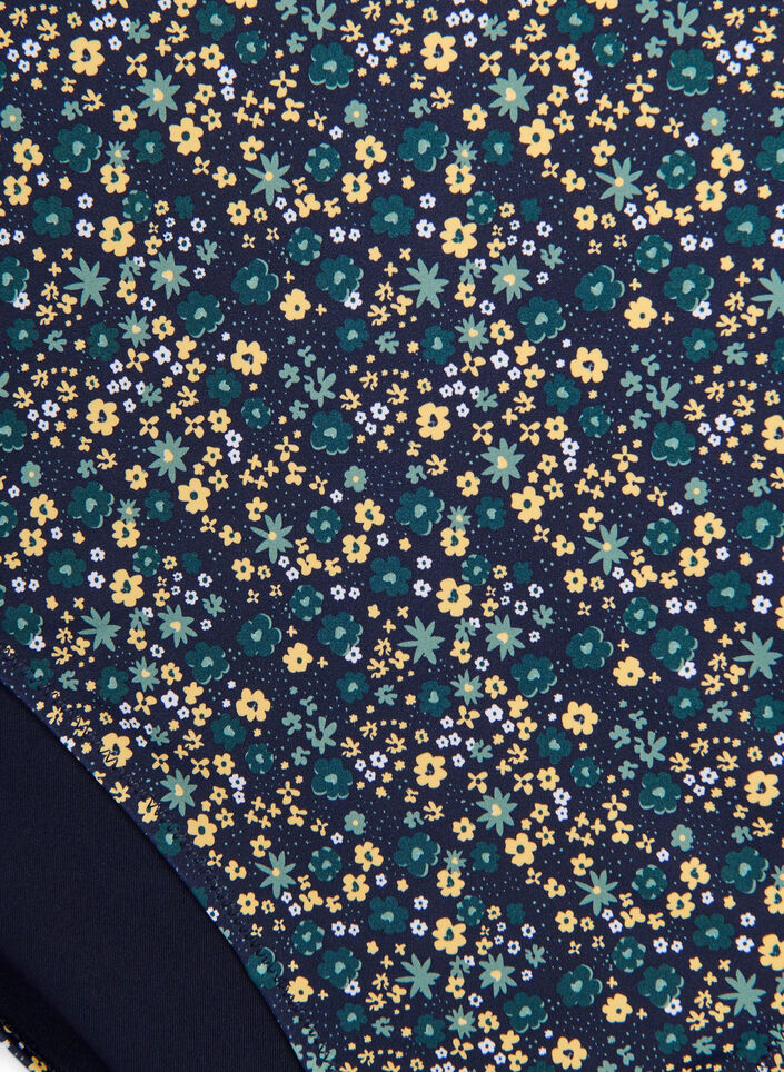 Bikini-Slip mit Print und hoher Taille, Gr&uuml;n, Packshot image number 2