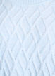 Strickbluse mit Zopfmuster und Rundhalsausschnitt, Blau, Packshot image number 2