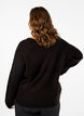 Locker sitzende Strickbluse mit Rundhalsausschnitt, Black, Model image number 1