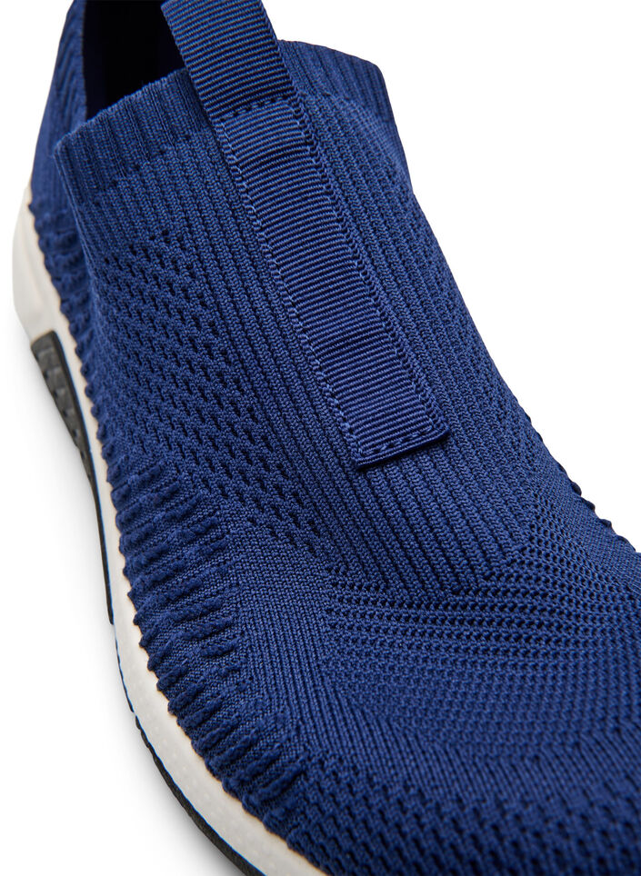 Sneakers aus dehnbarem Strickmaterial, Blau, Packshot image number 3