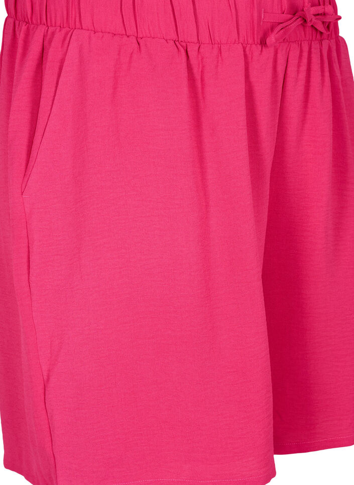 Kurze Hose mit Taschen und elastischem Bund, Pink, Packshot image number 2
