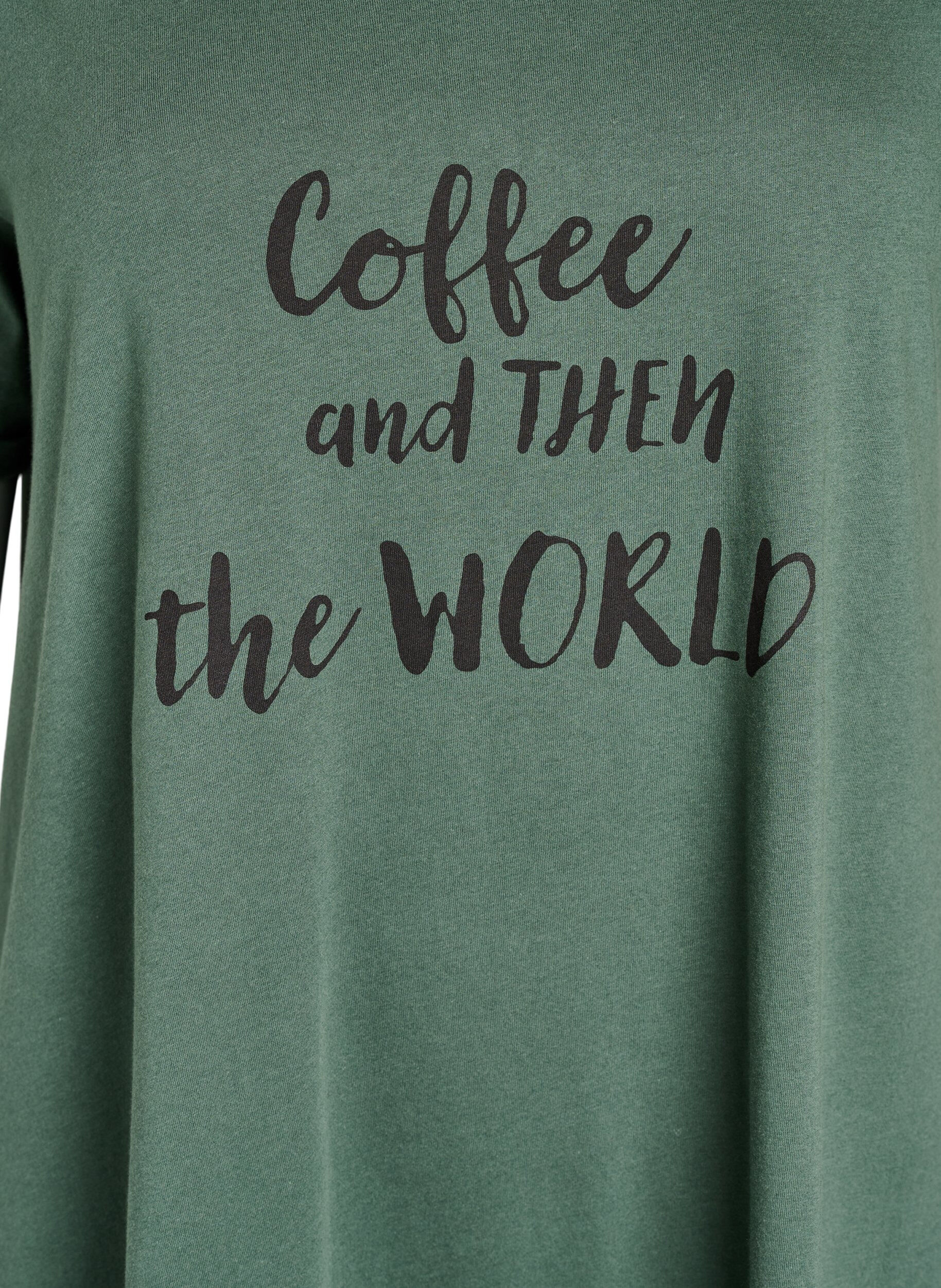 Zizzi Kurz&auml;rmeliges Nachthemd aus Bio-Baumwolle, Gr&uuml;n, Packshot image number 2