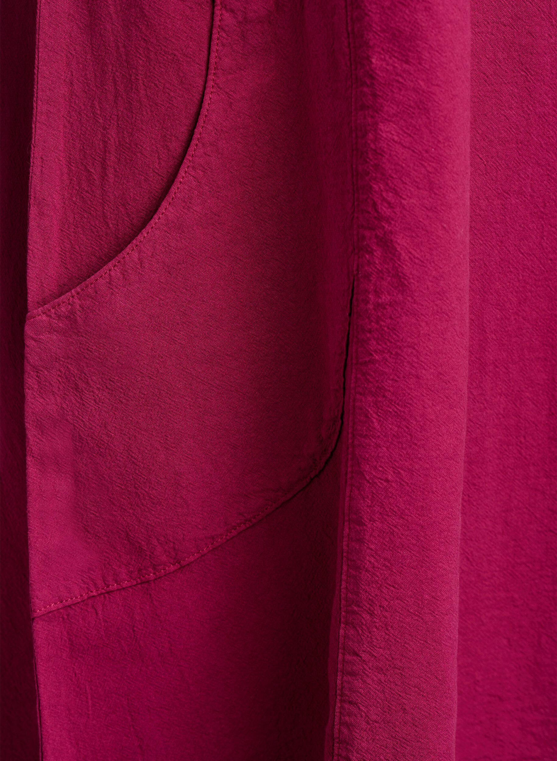 Zizzi Kurzarm Kleid aus Baumwolle, Rot, Packshot image number 3