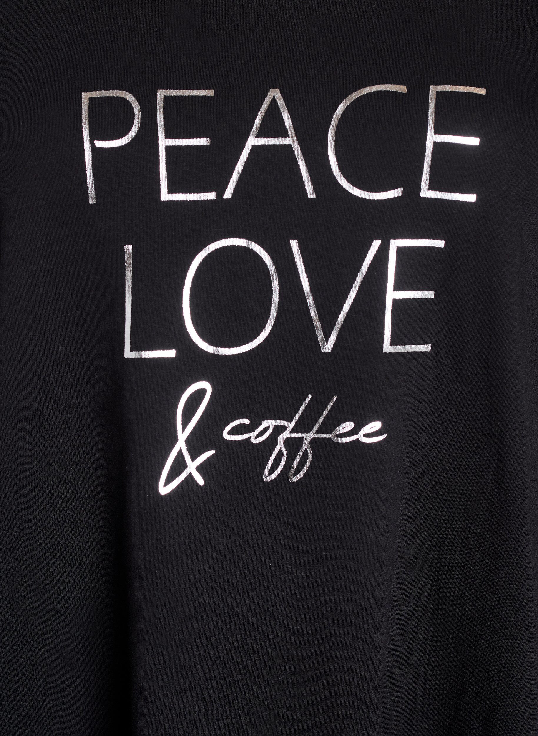 Zizzi Kurz&auml;rmeliges Nachthemd aus Bio-Baumwolle, Schwarz, Packshot image number 2