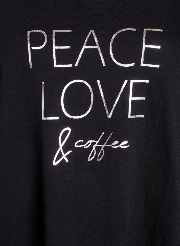 Kurz&auml;rmeliges Nachthemd aus Bio-Baumwolle, Schwarz, Packshot image number 2