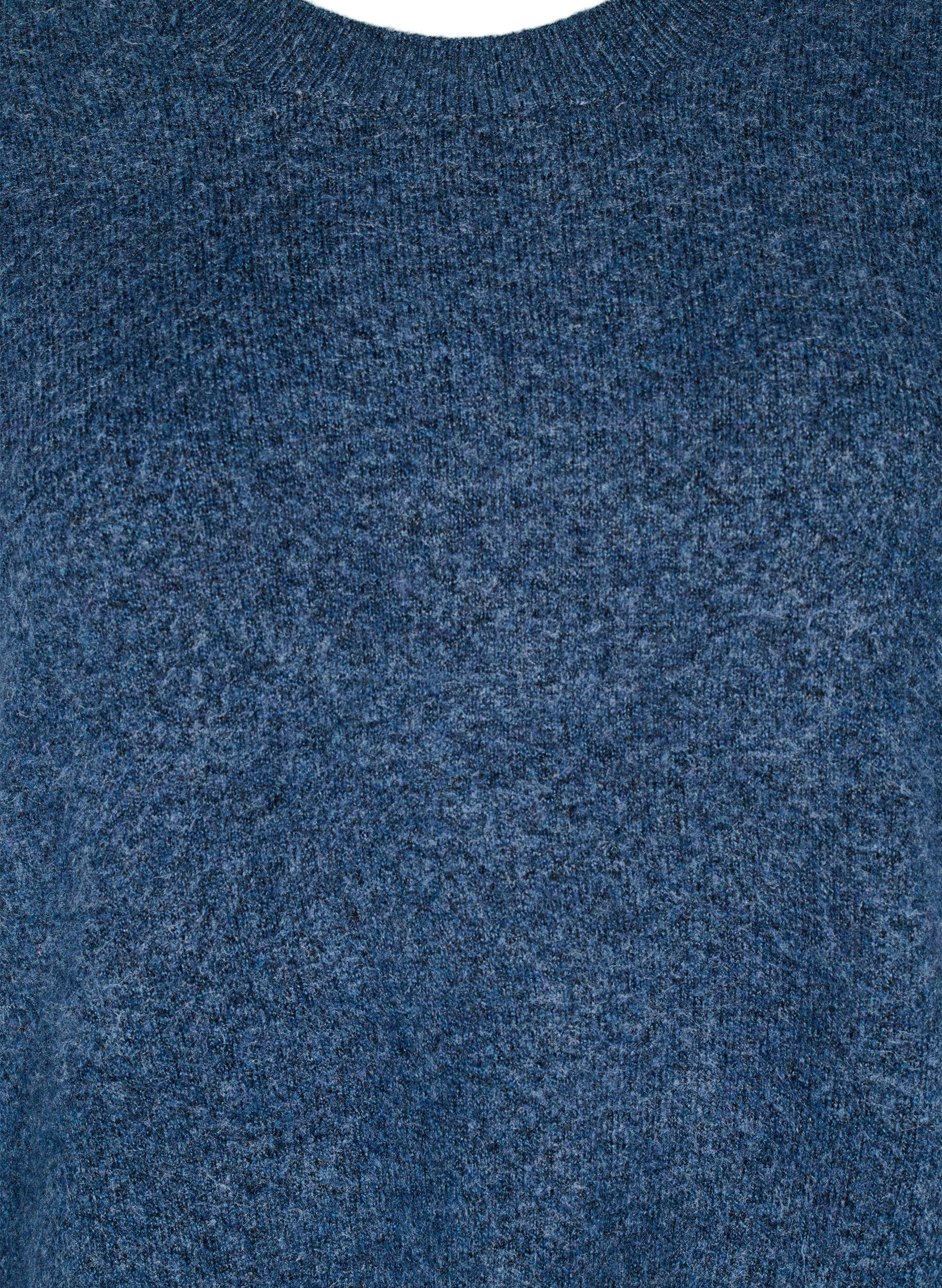 Zizzi Strickkleid mit Schlitzen, Bering Sea Mel., Packshot image number 2