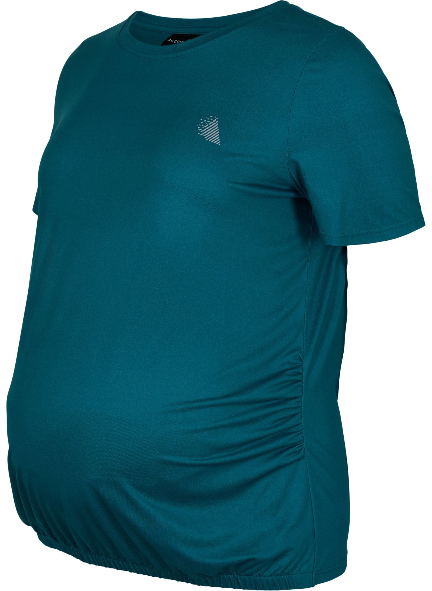 Zizzi Schwagnerschafts-Trainings-T-Shirt, Deep Teal, Packshot image number 0