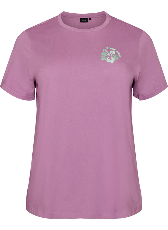 T-Shirt aus Bio-Baumwolle mit R&uuml;ckenprint, Rot, Packshot image number 0