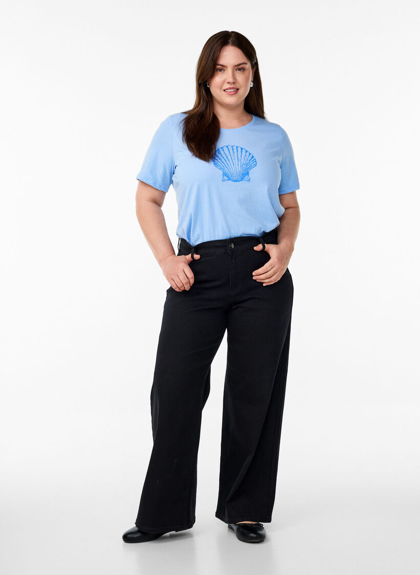 FLASH - T-Shirt mit Print, Blau, Model image number 1