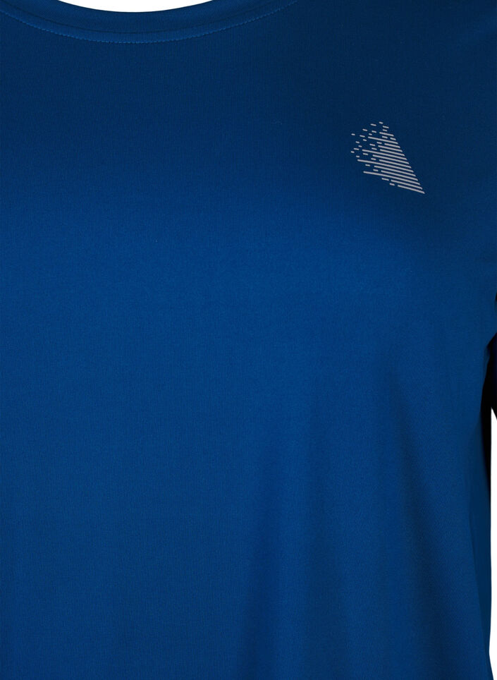 Trainingsshirt mit 3/4-Ärmeln, Blau, Packshot image number 2