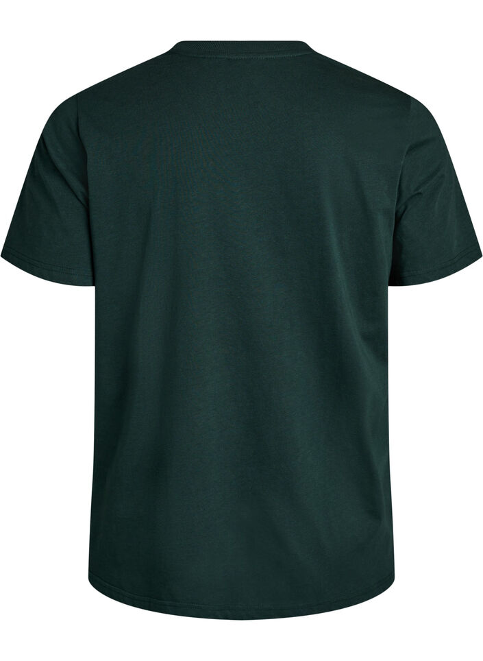 Basic-T-Shirt aus Baumwolle mit Rundhalsausschnitt, Gr&uuml;n, Packshot image number 1
