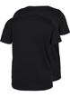2er-Pack basic T-Shirts aus Baumwolle, Black/Black, Packshot image number 1
