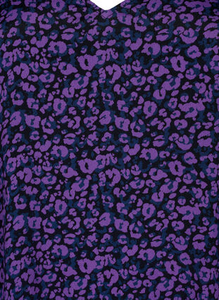 Viskose Tunika mit A-Linien-Schnitt, Purple Leo AOP, Packshot image number 2