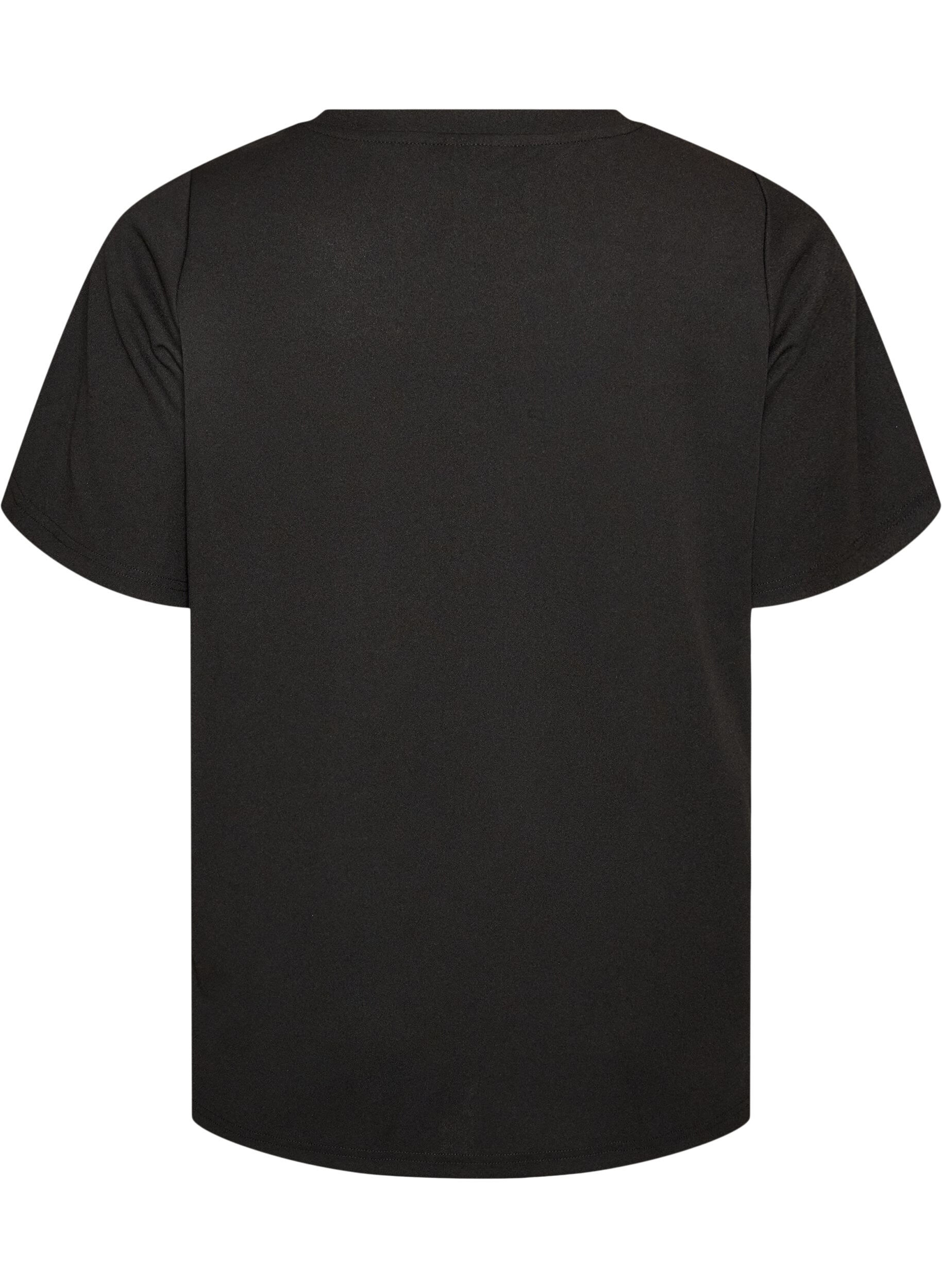 ZizziT-Shirt mit Schlitzen und dekorativen Knotenverschl&uuml;ssen, Schwarz, Packshot image number 1