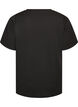 T-Shirt mit Schlitzen und dekorativen Knotenverschl&uuml;ssen, Schwarz, Packshot image number 1