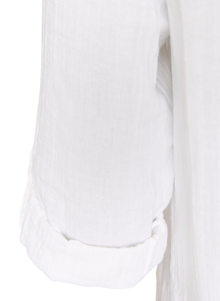 Tunika aus Baumwollmusselin mit Broderie Anglaise, Wei&szlig;, Packshot image number 3