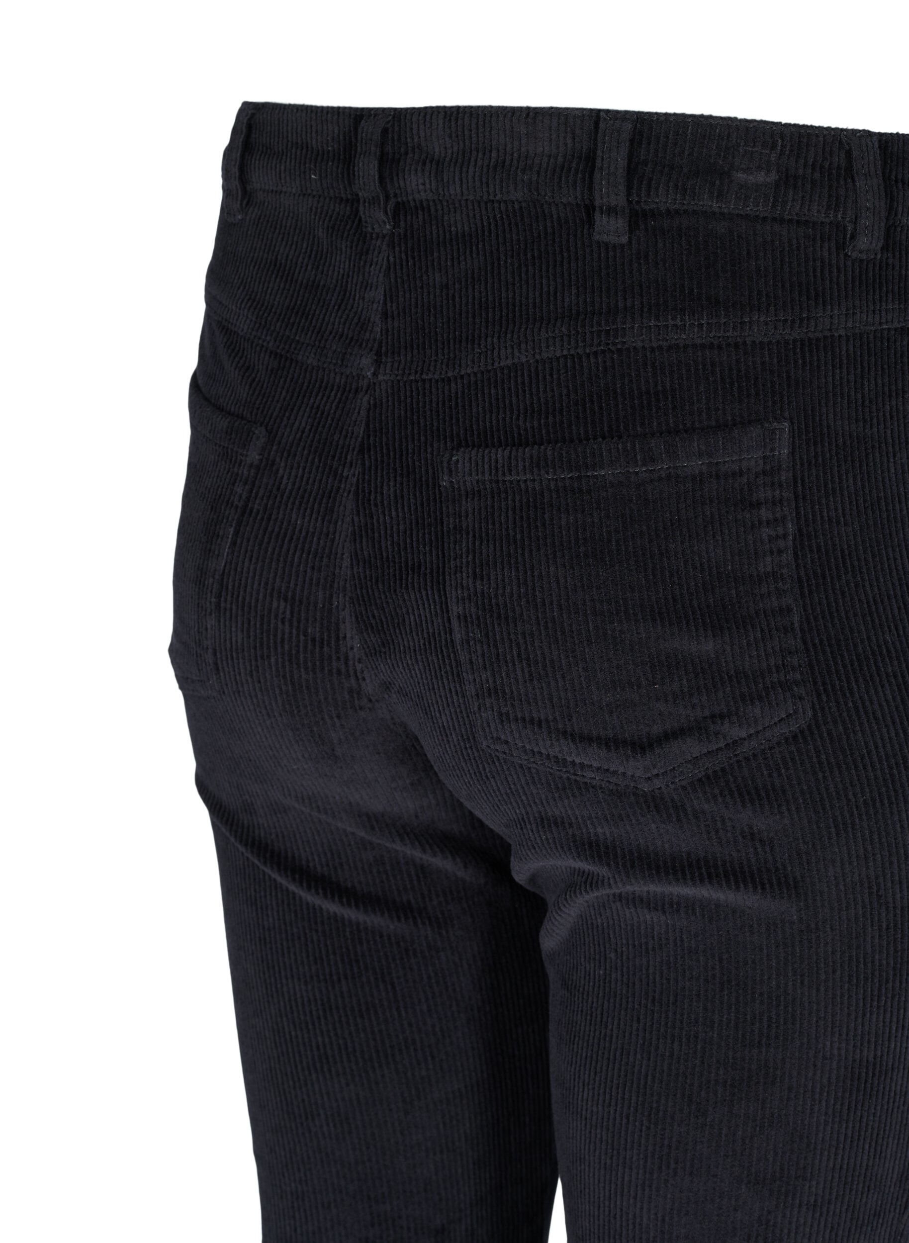 Zizzi Samthose mit Bootcut, Black, Packshot image number 3