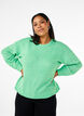 Langärmliger Strickpullover mit Wollanteil und Rundhalsausschnitt, Light G. Green Mel., Model image number 0