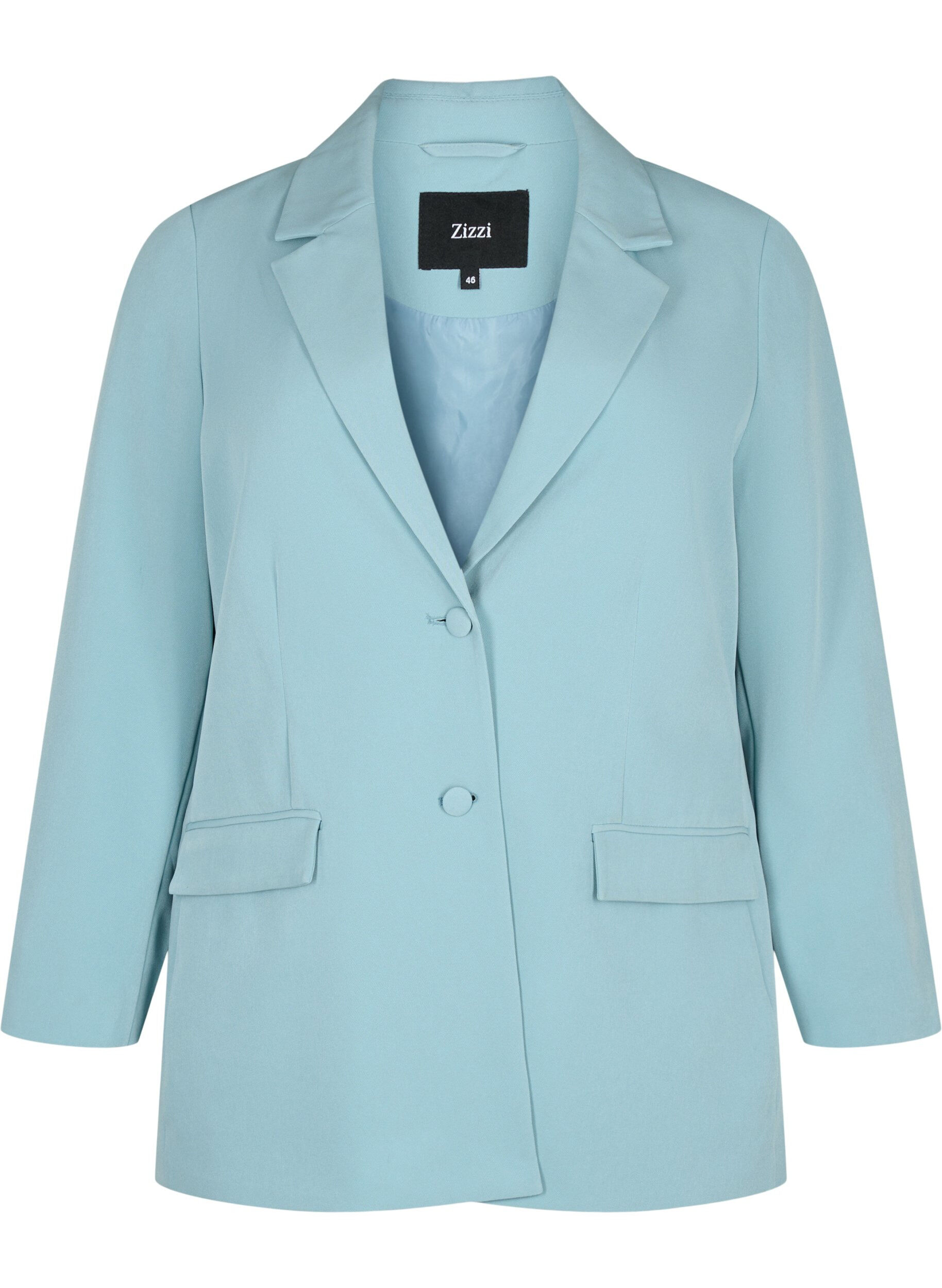 Zizzi Klassischer Blazer mit Knopfverschluss, Citadel, Packshot image number 0