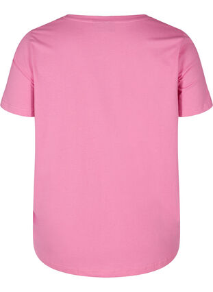 T-Shirt aus Baumwolle mit Print, Cyclamen LOVE, Packshot image number 1