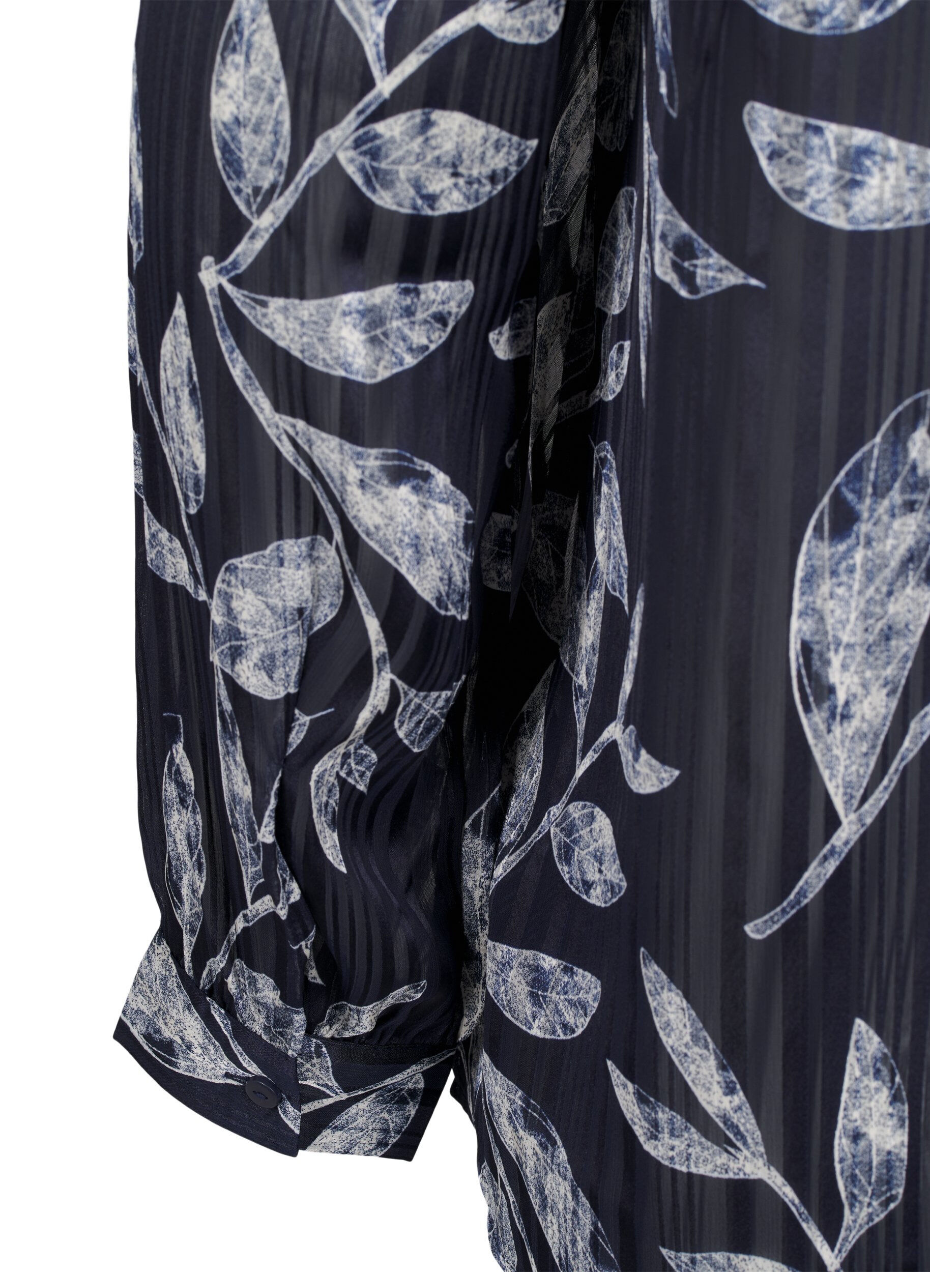 Zizzi Langarmshirt mit Kn&ouml;pfen, Blau, Packshot image number 3