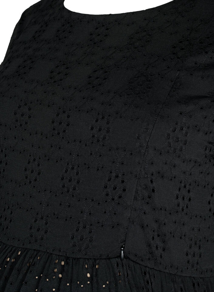 Schwangerschaftskleid aus Broderie anglaise mit Stillfunktion, Black, Packshot image number 2