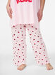 Pyjamahose aus weichem Jersey mit hoher Taille und Frucht-Print, Rot, Model image number 2