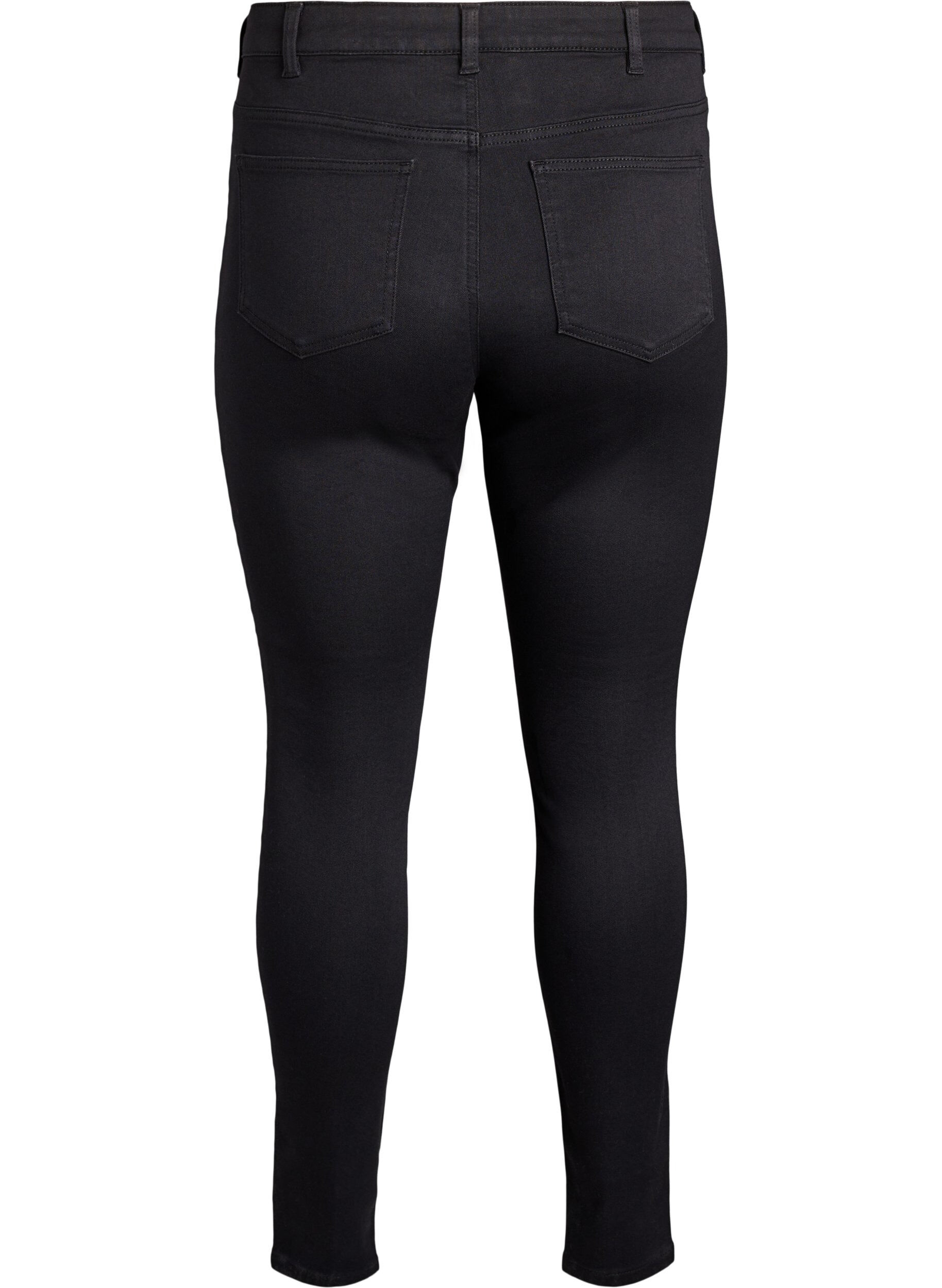ZizziHoch taillierte super Slim Amy Jeans, Schwarz, Packshot image number 1