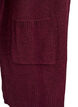 Strickjacke mit Rippenstrick und Taschen, Dunkles Bordeaux, Packshot image number 2