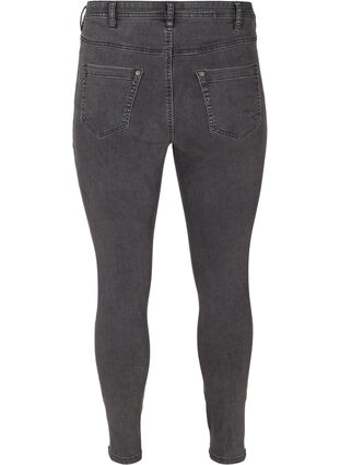 Cropped Amy Jeans mit hoher Taille und Reißverschluss, Grey Denim, Packshot image number 1