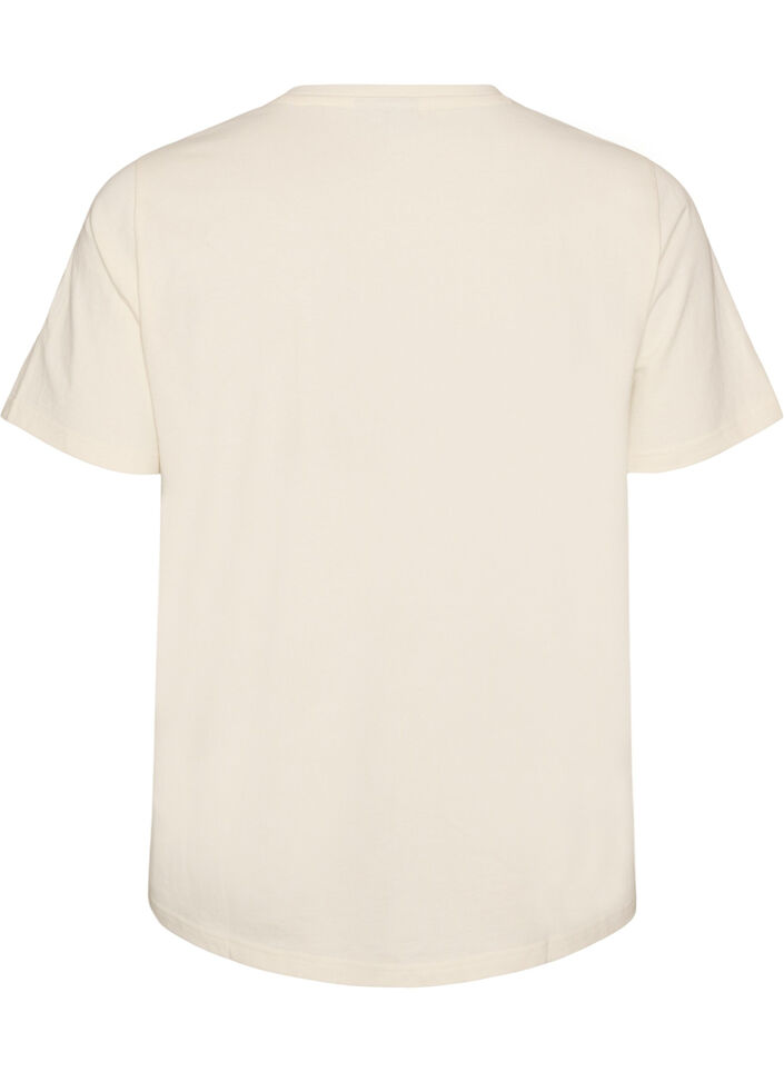 T-Shirt aus Baumwolle mit Textprint, Wei&szlig;, Packshot image number 1