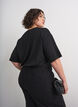 T-Shirt mit Strasssteinen und Rundhalsausschnitt, Schwarz, Model image number 2