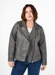  Lederjacke aus Kunstleder im Used-Look, Dark Grey Wash, Model image number 0