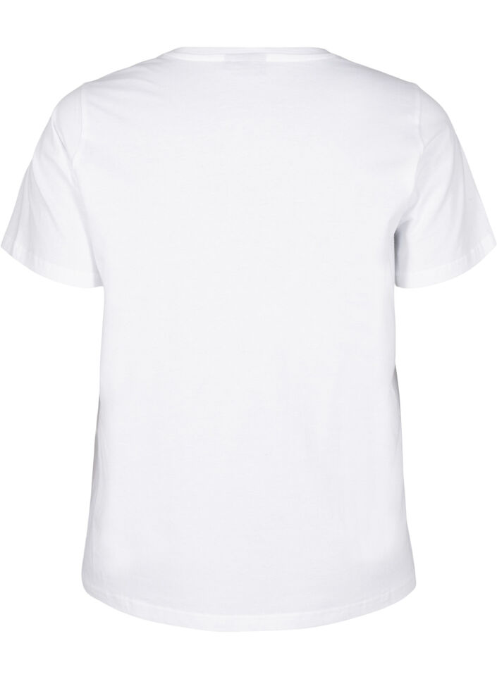 T-Shirt aus Bio-Baumwolle mit Print, Bright White Printet, Packshot image number 1