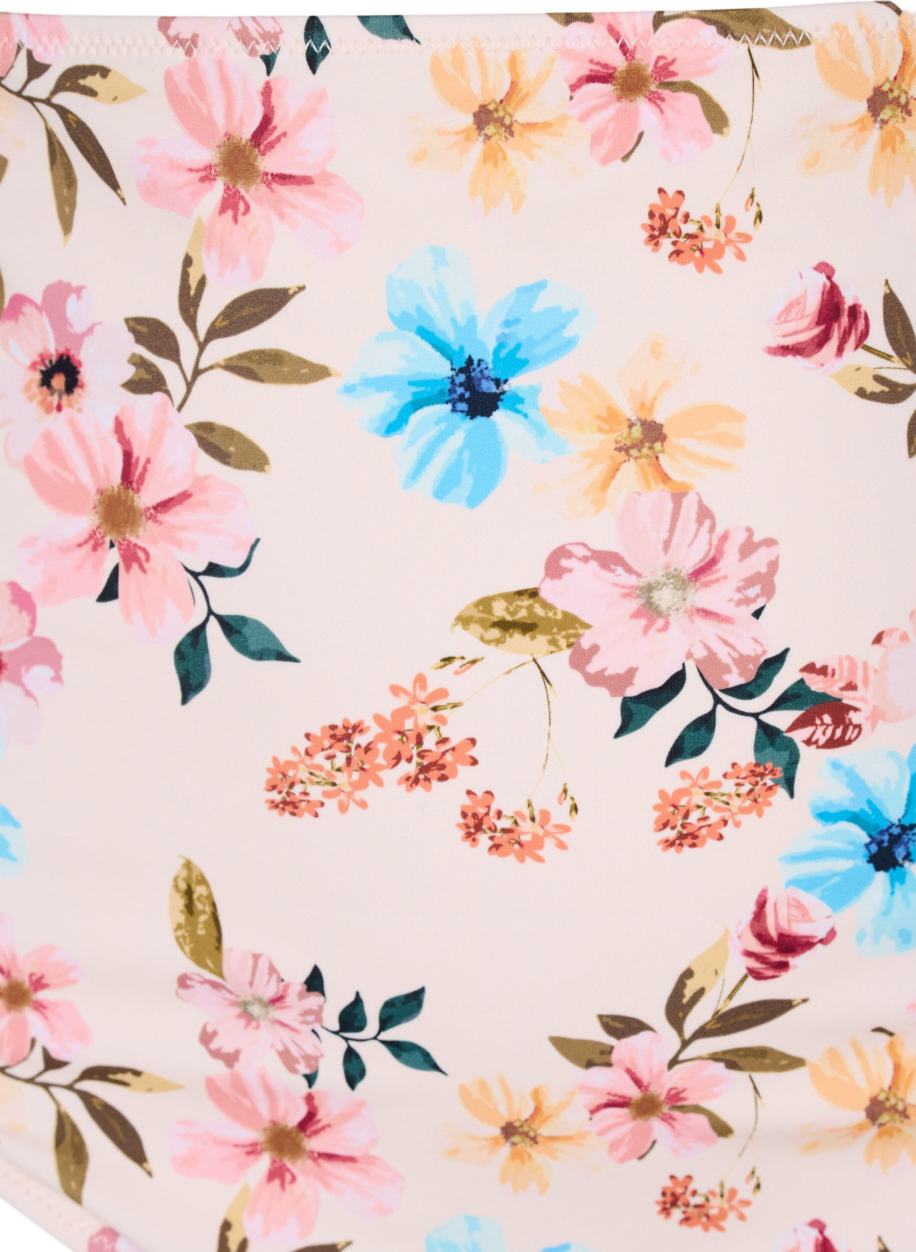 Zizzi Extra hoch taillierter Bikini-Slip mit Blumenmuster, Beige, Packshot image number 2