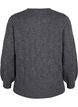 Gestrickter Pullover mit Lochmuster, Dark Grey Melange, Packshot image number 1
