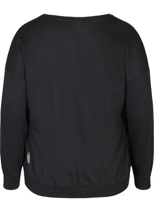 Sweatshirt mit Printdetails, Black, Packshot image number 1