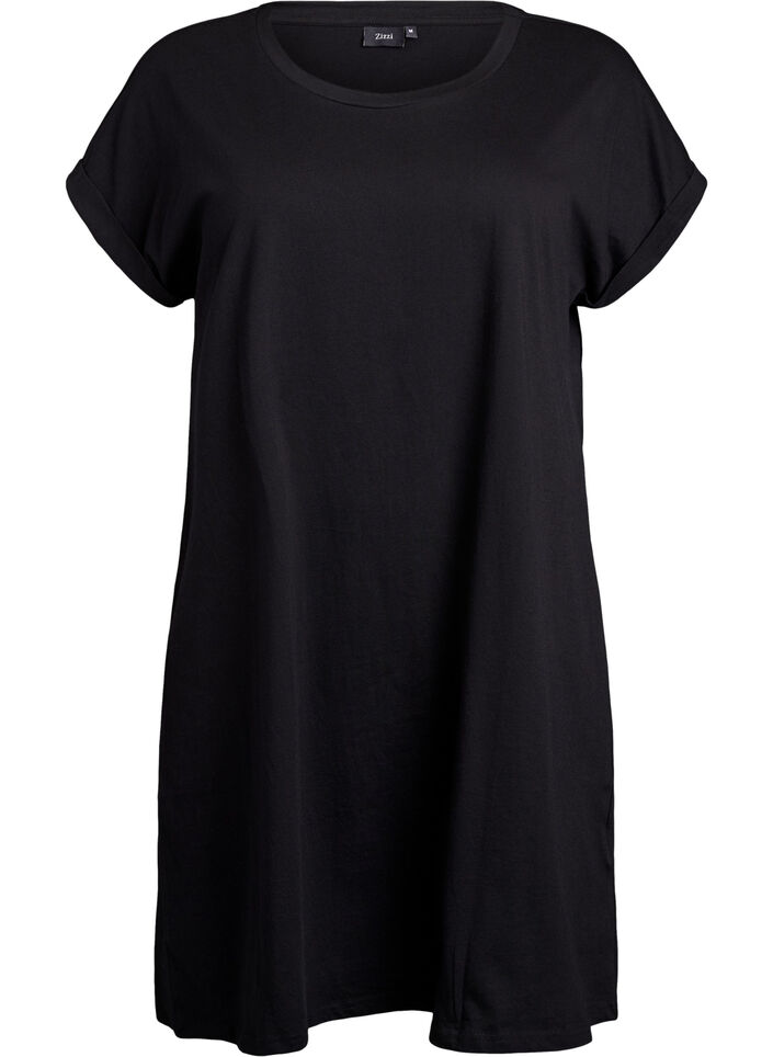 2er-Pack T-Shirt-Kleid mit kurzen &Auml;rmeln, Blau, Packshot image number 2