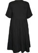 Midikleid in A-Linie aus Baumwoll-Musselin, Schwarz, Packshot image number 1