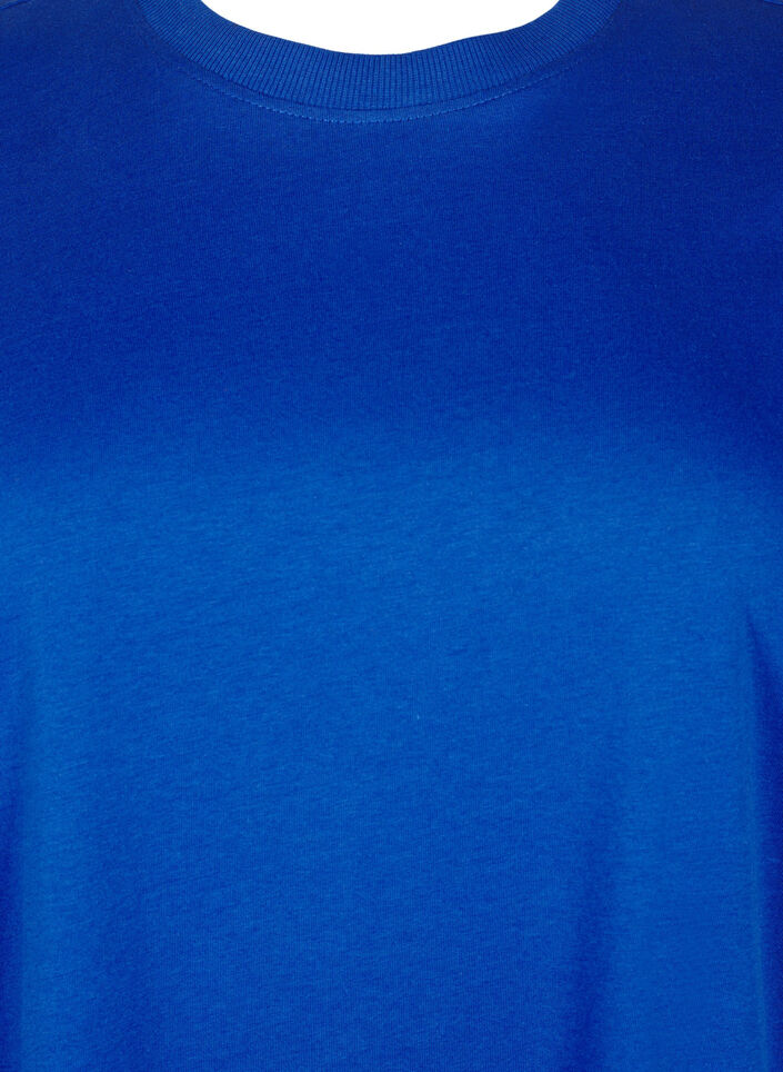 Basic-T-Shirt aus Baumwolle mit Rundhalsausschnitt, Blau, Packshot image number 2
