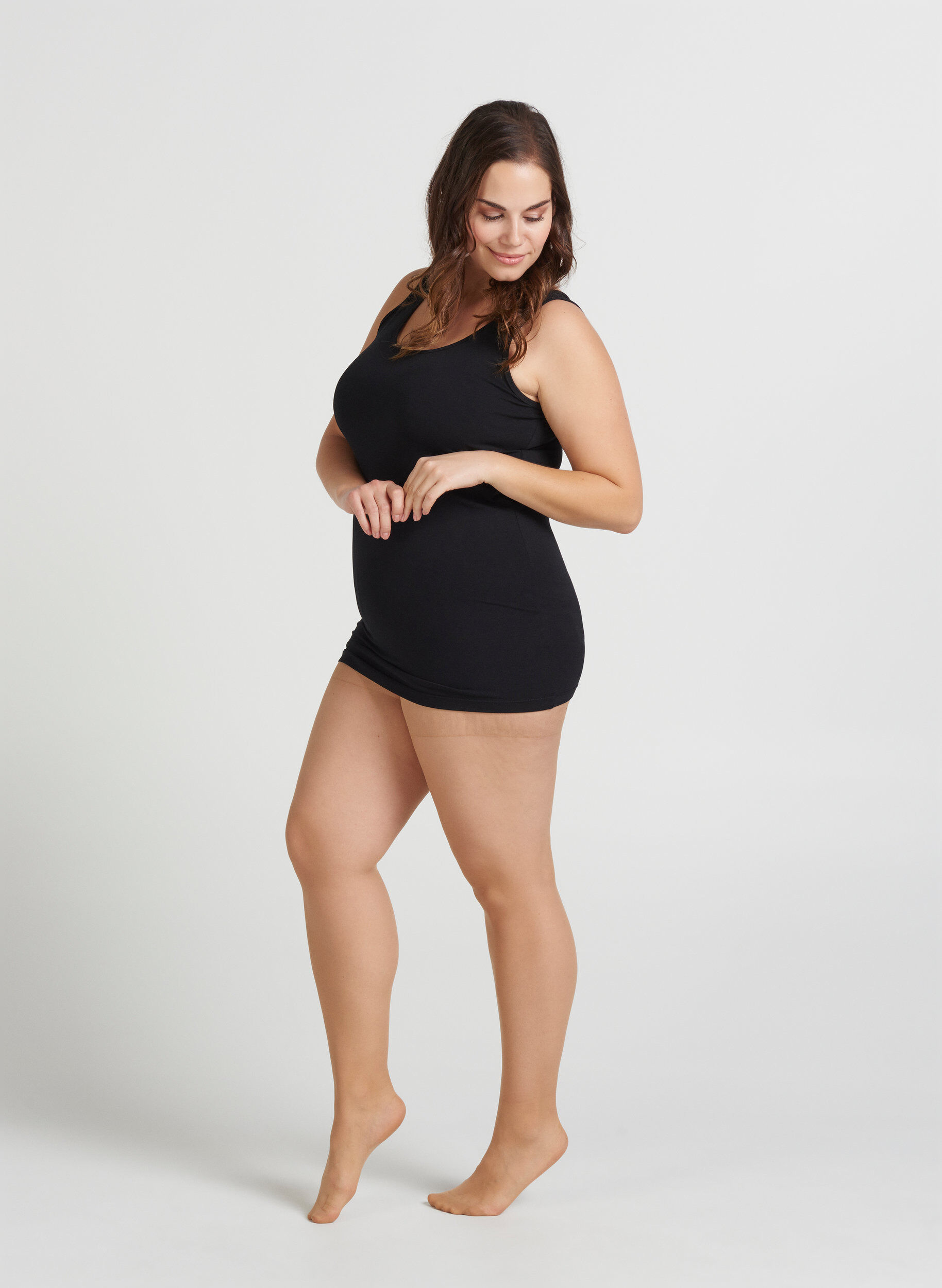 Zizzi 2er-Pack Strumpfhosen 20 Denier, Nude, Model image number 0